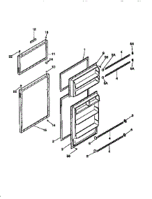 Doors parts for Kenmore Refrigerator 253.9366001 (2539366001, 253 9366001) from AppliancePartsPros.com