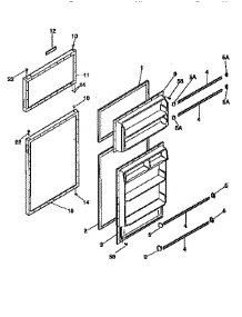 Doors parts for Kenmore Refrigerator 253.9366011 (2539366011, 253 9366011) from AppliancePartsPros.com