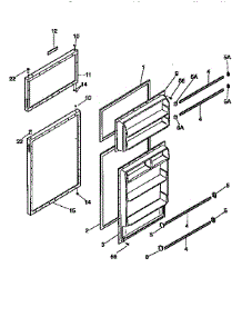 Doors parts for Kenmore Refrigerator 253.9366081 (2539366081, 253 9366081) from AppliancePartsPros.com