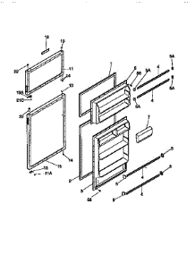 Doors parts for Kenmore Refrigerator 253.9366100 (2539366100, 253 9366100) from AppliancePartsPros.com