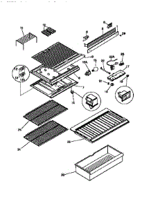 Separator And Shelves parts for Kenmore Refrigerator 253.9366100 (2539366100, 253 9366100) from AppliancePartsPros.com