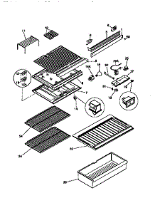 Separator And Shelves parts for Kenmore Refrigerator 253.9366110 (2539366110, 253 9366110) from AppliancePartsPros.com