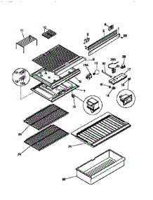Separator And Shelves parts for Kenmore Refrigerator 253.9366190 (2539366190, 253 9366190) from AppliancePartsPros.com