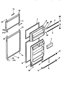 Doors parts for Kenmore Refrigerator 253.9366191 (2539366191, 253 9366191) from AppliancePartsPros.com