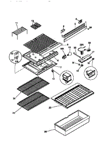 Separator And Shelves parts for Kenmore Refrigerator 253.9366201 (2539366201, 253 9366201) from AppliancePartsPros.com