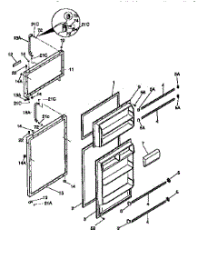 Door parts for Kenmore Refrigerator 253.9366211 (2539366211, 253 9366211) from AppliancePartsPros.com