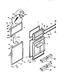 Doors parts for Kenmore Refrigerator 253.9366421 (2539366421, 253 9366421) from AppliancePartsPros.com