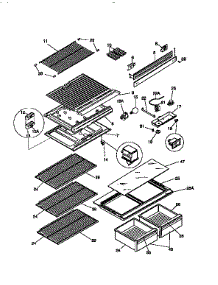 Separator And Shelves parts for Kenmore Refrigerator 253.9366421 (2539366421, 253 9366421) from AppliancePartsPros.com