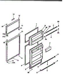 Door parts for Kenmore Refrigerator 253.9368080 (2539368080, 253 9368080) from AppliancePartsPros.com