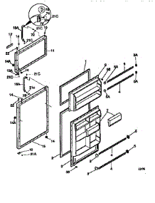 Door parts for Kenmore Refrigerator 253.9368481 (2539368481, 253 9368481) from AppliancePartsPros.com