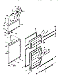 Door parts for Kenmore Refrigerator 253.9368700 (2539368700, 253 9368700) from AppliancePartsPros.com