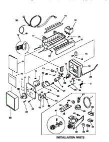 Icemaker parts for Kenmore Refrigerator 253.9368700 (2539368700, 253 9368700) from AppliancePartsPros.com
