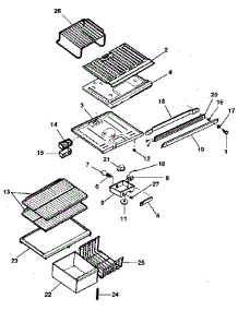 Cabinet parts for Kenmore Refrigerator 253.9600101 (2539600101, 253 9600101) from AppliancePartsPros.com