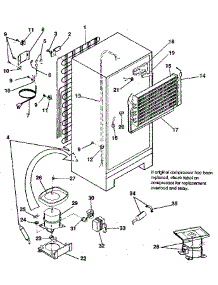 Unit parts for Kenmore Refrigerator 253.9600160 (2539600160, 253 9600160) from AppliancePartsPros.com