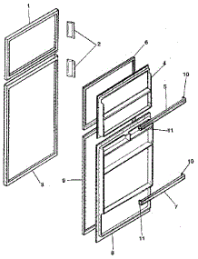 Door parts for Kenmore Refrigerator 253.9600163 (2539600163, 253 9600163) from AppliancePartsPros.com