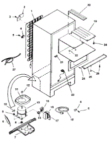 Unit parts for Kenmore Refrigerator 253.9613312 (2539613312, 253 9613312) from AppliancePartsPros.com