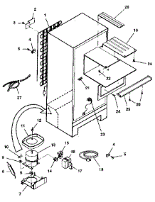 Unit parts for Kenmore Refrigerator 253.9613381 (2539613381, 253 9613381) from AppliancePartsPros.com