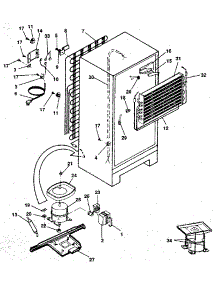 Unit parts for Kenmore Refrigerator 253.9628010 (2539628010, 253 9628010) from AppliancePartsPros.com