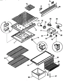 Liner parts for Kenmore Refrigerator 253.9639003 (2539639003, 253 9639003) from AppliancePartsPros.com