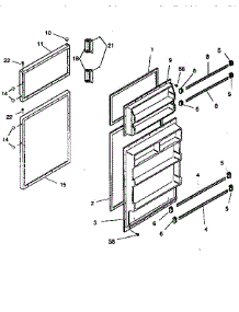 Door parts for Kenmore Refrigerator 253.9639011 (2539639011, 253 9639011) from AppliancePartsPros.com