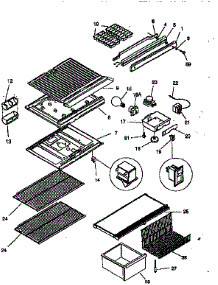 Liner parts for Kenmore Refrigerator 253.9639011 (2539639011, 253 9639011) from AppliancePartsPros.com