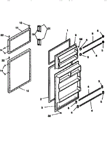 Door parts for Kenmore Refrigerator 253.9639012 (2539639012, 253 9639012) from AppliancePartsPros.com