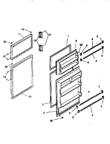 Door parts for Kenmore Refrigerator 253.9639081 (2539639081, 253 9639081) from AppliancePartsPros.com