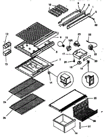 Liner parts for Kenmore Refrigerator 253.9639081 (2539639081, 253 9639081) from AppliancePartsPros.com
