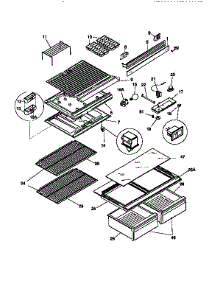 Liner parts for Kenmore Refrigerator 253.9658081 (2539658081, 253 9658081) from AppliancePartsPros.com