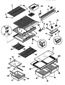 Liner parts for Kenmore Refrigerator 253.9658310 (2539658310, 253 9658310) from AppliancePartsPros.com