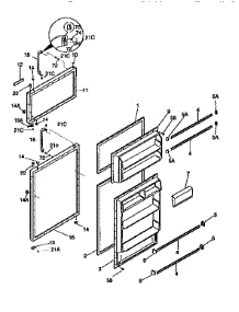 Door parts for Kenmore Refrigerator 253.9668080 (2539668080, 253 9668080) from AppliancePartsPros.com