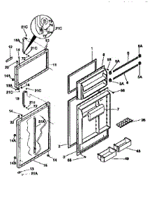 Door parts for Kenmore Refrigerator 253.9758400 (2539758400, 253 9758400) from AppliancePartsPros.com