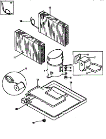 Compressor parts for Kenmore Room Air Conditioner 253.9762292 (2539762292, 253 9762292) from AppliancePartsPros.com