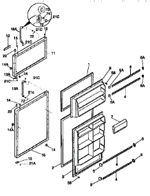 Door parts for Kenmore Refrigerator 253.9768001 (2539768001, 253 9768001) from AppliancePartsPros.com