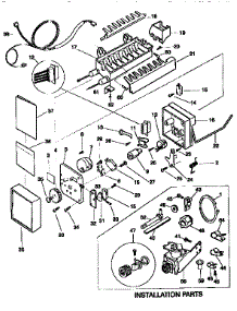 Icemaker parts for Kenmore Refrigerator 253.9768001 (2539768001, 253 9768001) from AppliancePartsPros.com