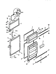 Door parts for Kenmore Refrigerator 253.9768010 (2539768010, 253 9768010) from AppliancePartsPros.com