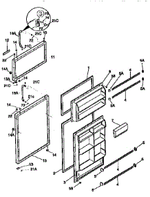 Door parts for Kenmore Refrigerator 253.9768081 (2539768081, 253 9768081) from AppliancePartsPros.com