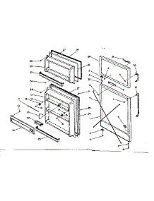 Door parts for Kenmore Refrigerator 253T14Z from AppliancePartsPros.com