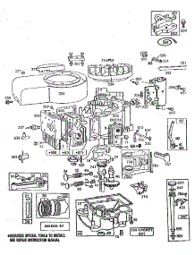 Replacement Parts parts for Briggs & Stratton Lawn & Garden Engine 256700 TO 256799 (0016 - 0016) from AppliancePartsPros.com
