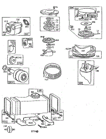 Rewind Starter And Fuel Tank Assembly parts for Briggs & Stratton Lawn & Garden Engine 256700 TO 256799 (0016 - 0016) from AppliancePartsPros.com