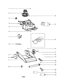 Motor / Base parts for Eureka Carpet Cleaner 2576A from AppliancePartsPros.com