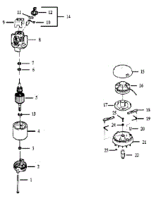 Motor Assembly parts for Craftsman Electric Line Trimmer 257798031 from AppliancePartsPros.com