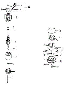 Motor Assembly parts for Craftsman Electric Line Trimmer 257798051 from AppliancePartsPros.com