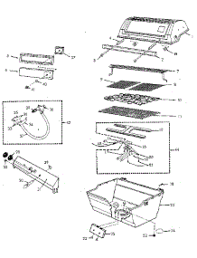 Grill And Burner Section parts for Craftsman Gas Grill 2581048510 from AppliancePartsPros.com