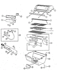 Grill And Burner parts for Craftsman Gas Grill 2581050190 from AppliancePartsPros.com