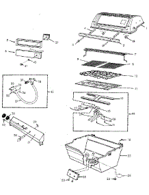 Grill And Burner Section parts for Craftsman Gas Grill 2581050210 from AppliancePartsPros.com