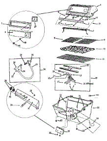 Grill And Burner Section parts for Kenmore Gas Grill 258.1050420 (2581050420, 258 1050420) from AppliancePartsPros.com