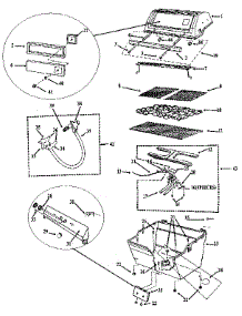 Grill And Burner Section parts for Kenmore Gas Grill 258.1060420 (2581060420, 258 1060420) from AppliancePartsPros.com