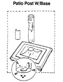Ground And Patio Post W / Base parts for Craftsman Gas Grill 2581069510 from AppliancePartsPros.com