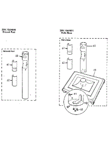 Ground Post And Patio Base parts for Craftsman Gas Grill 2581069610 from AppliancePartsPros.com